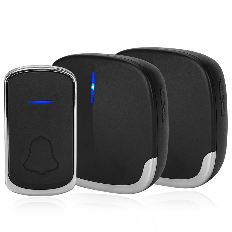 Wireless Doorbell Black for Home Classroom Business, 58 Melodies, 5 Levels Volume, 850 Ft Range 18