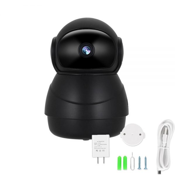 1080P Wireless Indoor Baby Camera with Two way Audio IR Day Night Black Mini Network Camera 2