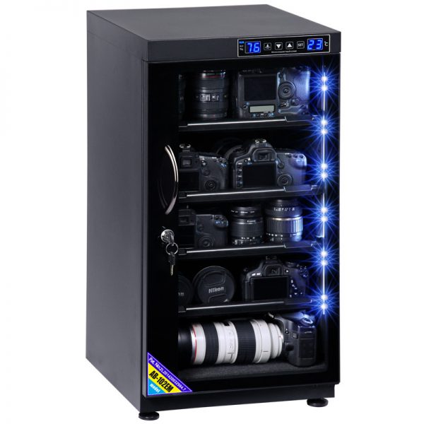 AUTENS 100L Electronic Dehumidify Dry Cabinet Box Anti-Mold Storage with Touchscreen, LED Light, Adjustable Shelves