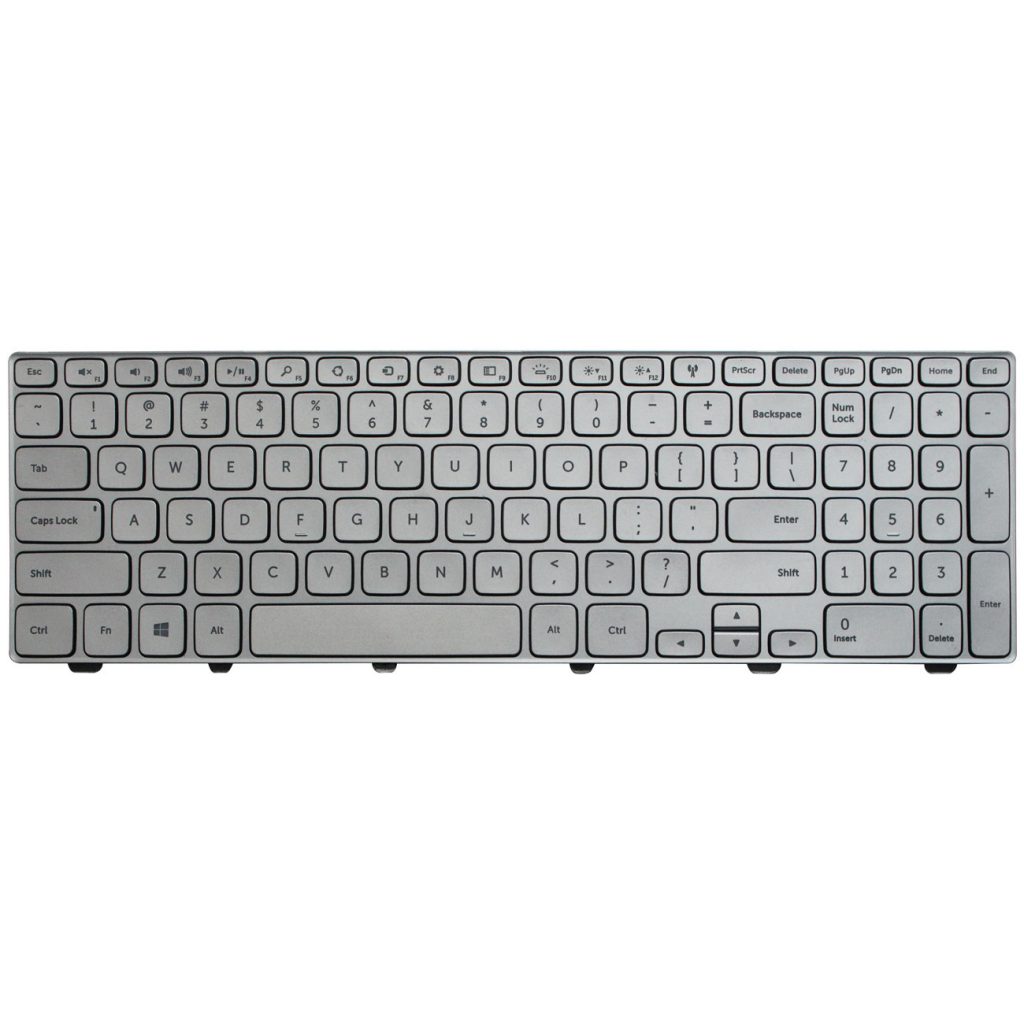 Replacement Keyboard for Dell Inspiron 15 7000 Series 7537 Laptop Silver 1