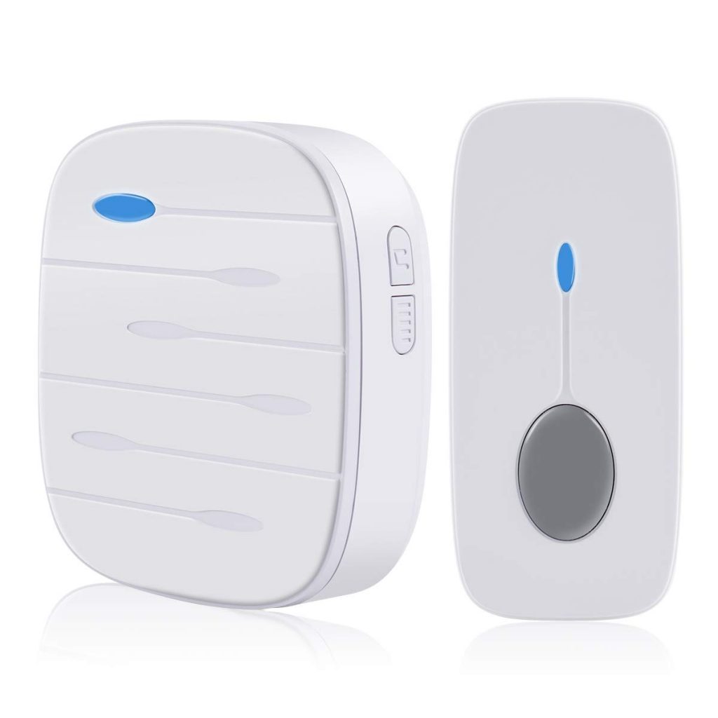 Wireless Doorbell Chime Kit White with 4 Volume Level 52 Melodies Chimes 850ft Range 17