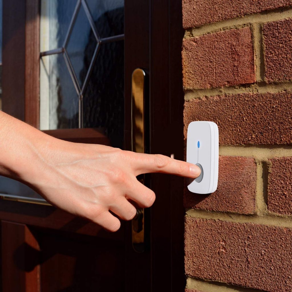 Wireless Doorbell Chime Kit White with 4 Volume Level 52 Melodies Chimes 850ft Range 23