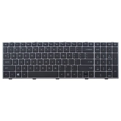 Replacement Keyboard for HP Probook 4540s 4545s Laptop Silver Grey Frame