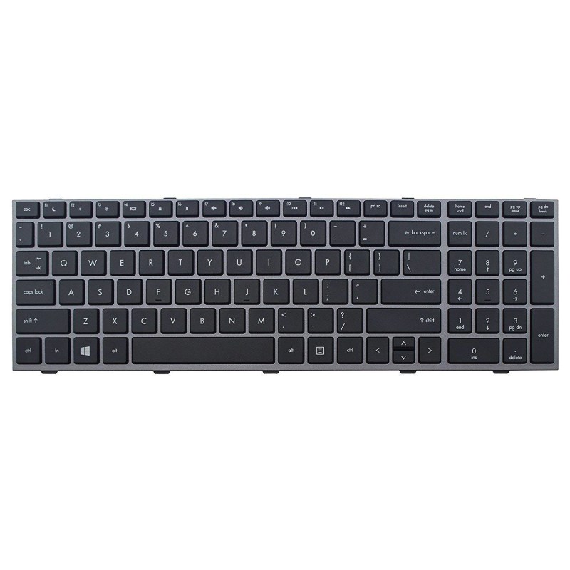 Replacement Keyboard for HP Probook 4540s 4545s Laptop Silver Grey Frame 11