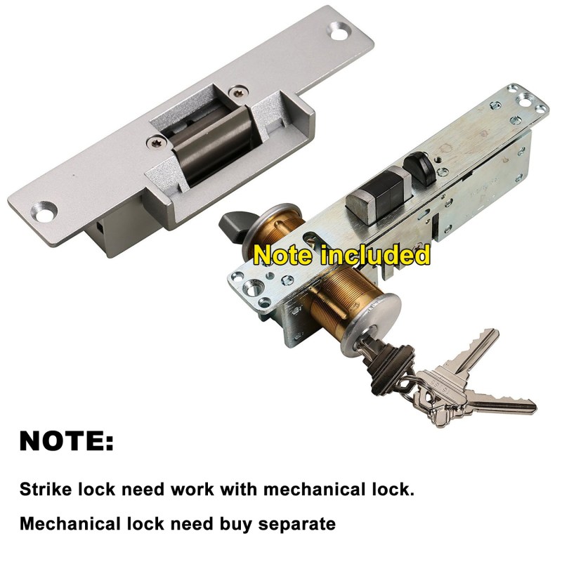 Electric Strike Door Lock for Access Control System Suitable for Wooden Door, Glass Door, Metal Door, Fireproof Door (NO-Open When Power ON) 10