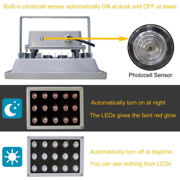 IR Illuminator 850nm 15-LED IR Infrared Light with Power Adapter for CCTV Camera (30 Degree) 5