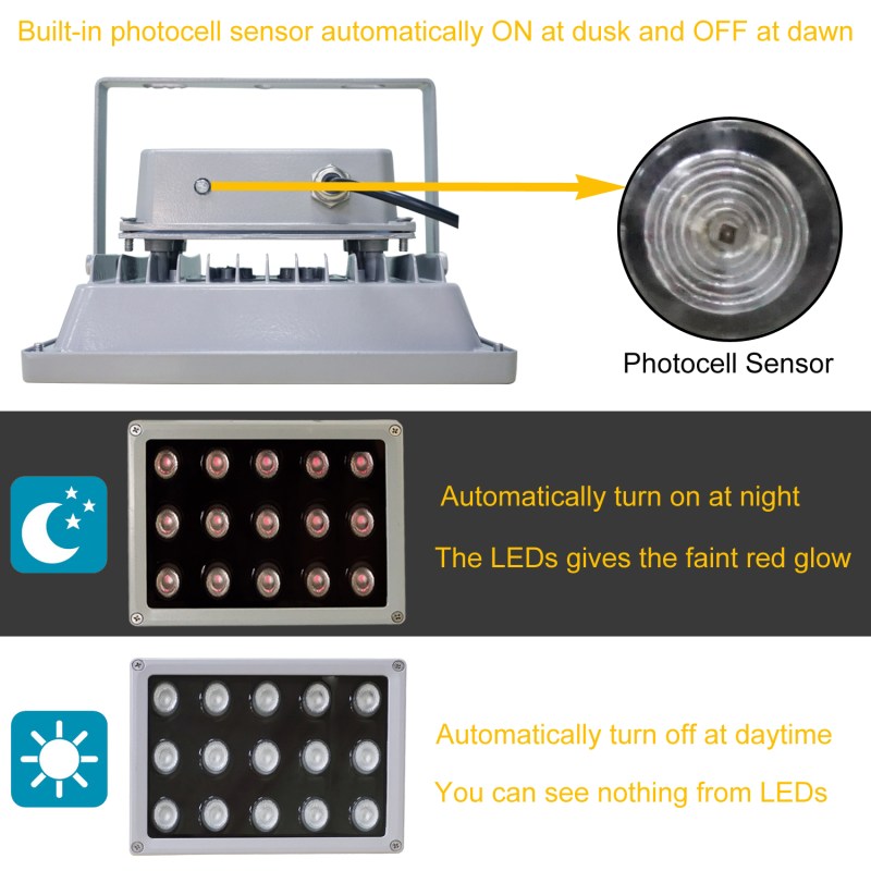 IR Illuminator 850nm 15-LED IR Infrared Light with Power Adapter for CCTV Camera (30 Degree) 21