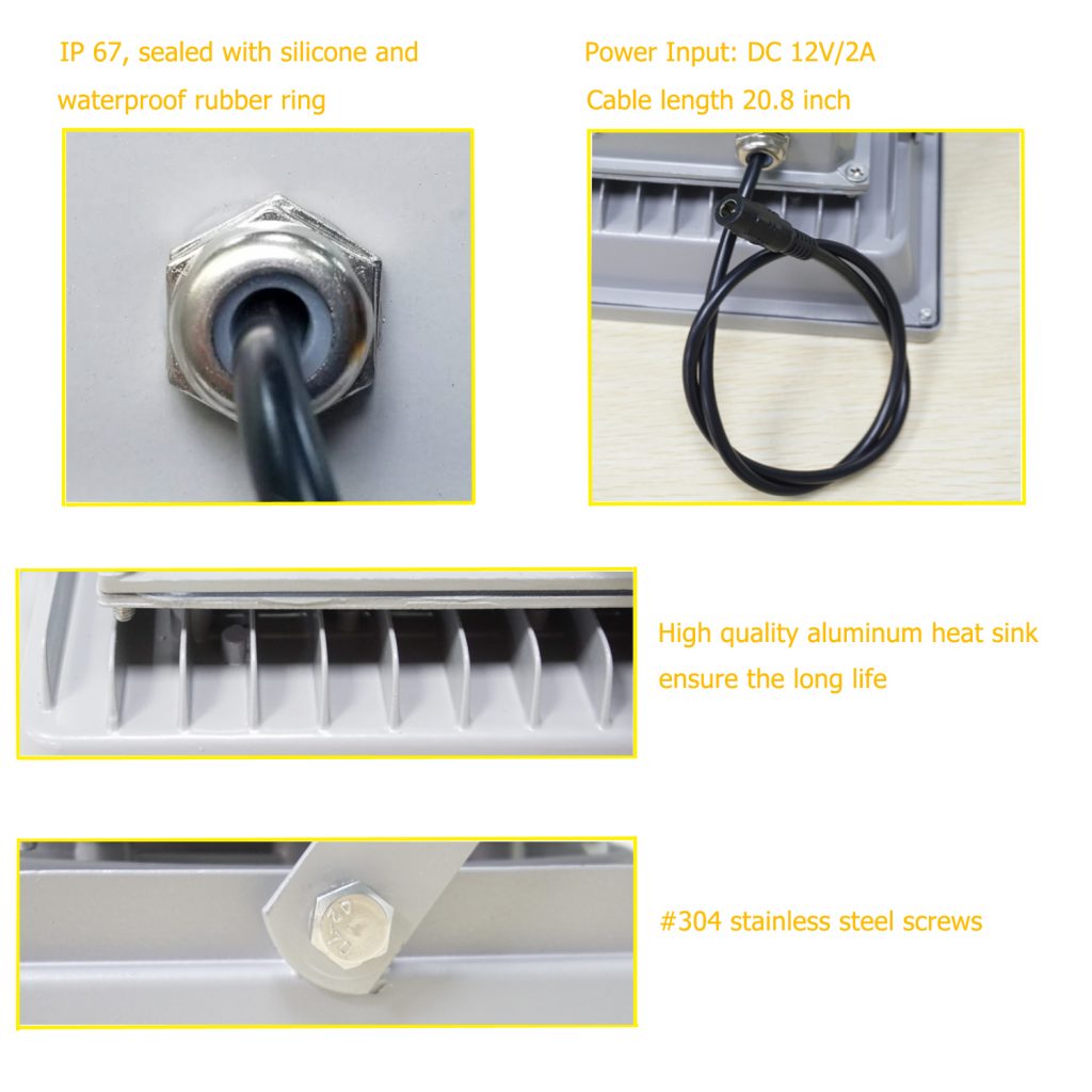 IR Illuminator 850nm 18-LED IR Infrared Light with Power Adapter for CCTV Camera (90 Degree) 6