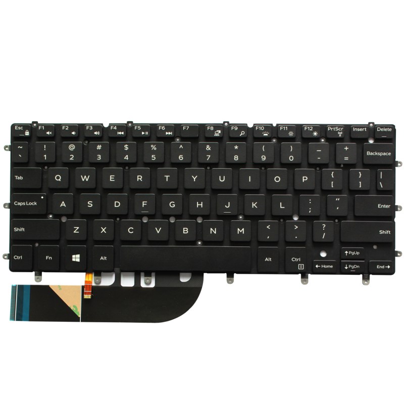 Replacement Keyboard for Dell XPS 13 9343 9350 9360 / Inspiron 13 7347 7348 7352 / Inspiron 15 7547 7548 Laptop No Frame 5