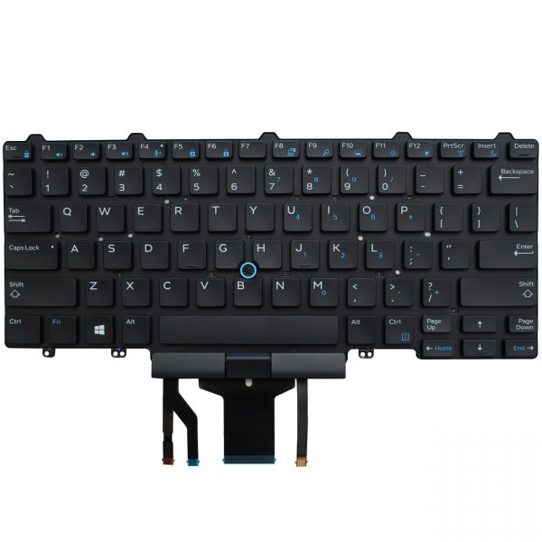 Replacement Keyboard for Dell Latitude E5450 E5470 E7450 E7470 Laptop No Frame, With Pointer