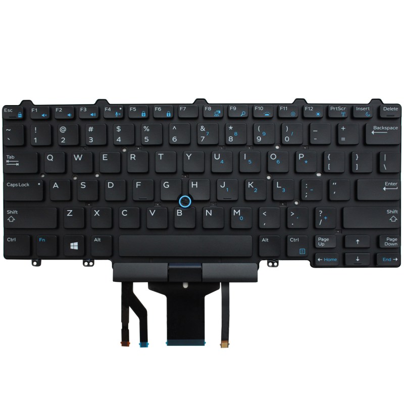 Replacement Keyboard for Dell Latitude E5450 E5470 E7450 E7470 Laptop No Frame, With Pointer 5 Replacement Keyboard for Dell Latitude E5450 E5470 E7450 E7470 Laptop No Frame, With Pointer 5