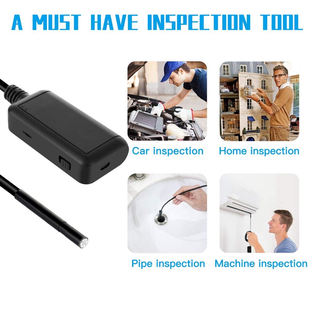 Wireless Endoscope 5MP HD LED WiFi Borescope Inspection Camera for Android & iOS 21