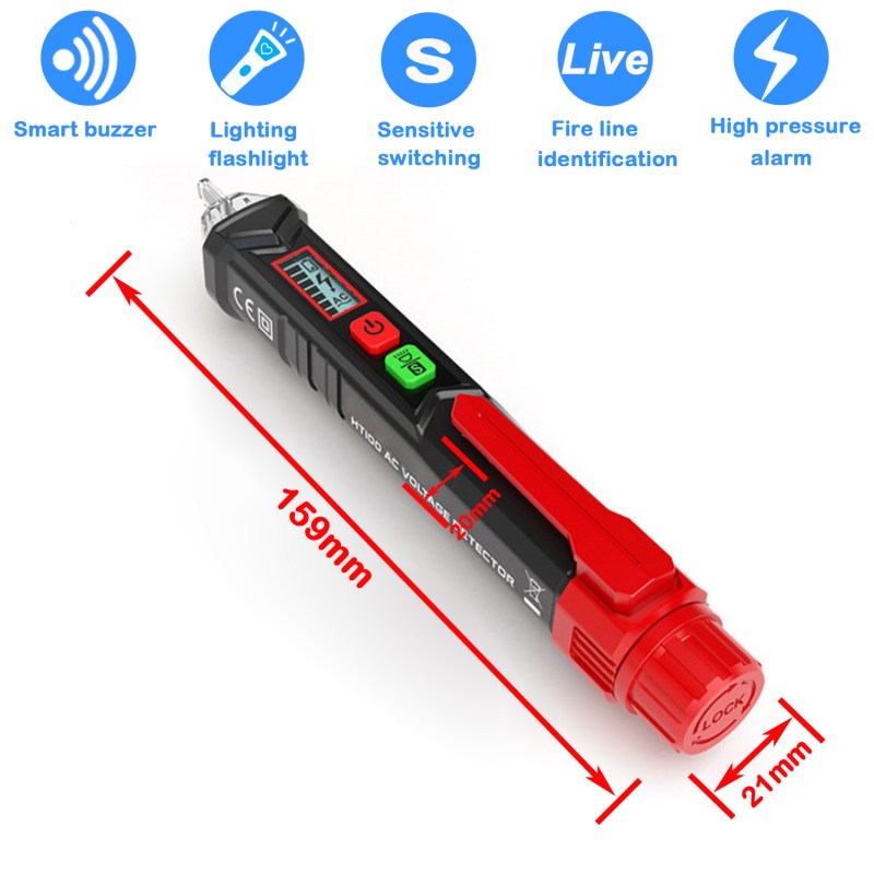 Voltage Tester Non Contact AC Voltage Detector for Range 12V-1000V/48V-1000V With Led Light, Flashlight 7 Voltage Tester Non Contact AC Voltage Detector for Range 12V-1000V/48V-1000V With Led Light, Flashlight 7
