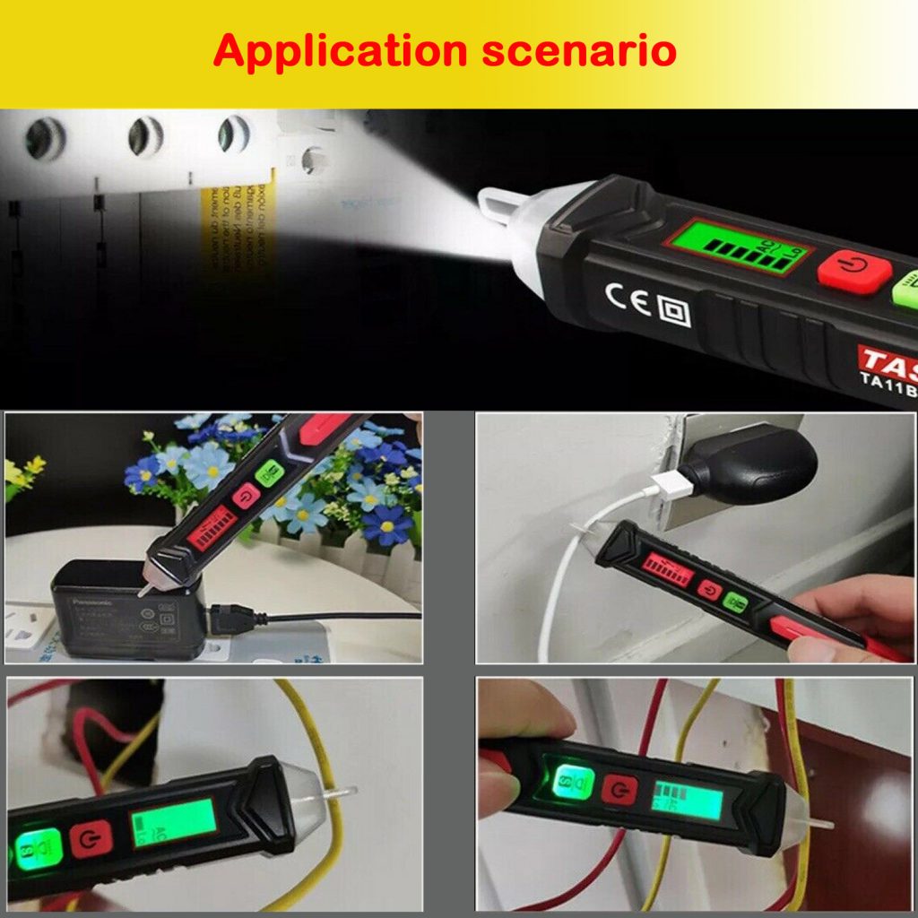 Voltage Tester Non Contact AC Voltage Detector for Range 12V-1000V/48V-1000V With Led Light, Flashlight 6