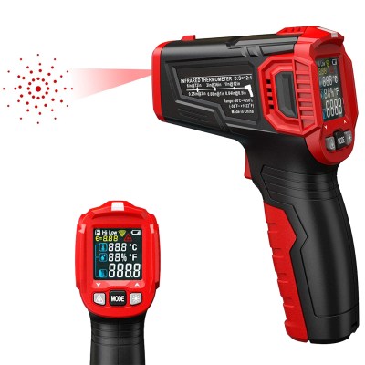 AUTENS Infrared Thermometer Tester, Non-Contact IR Digital Temperature Gun for Range -50°C~550°C / -58°F~1022°F with IR and Ambient Temperature, Humidity Measuring