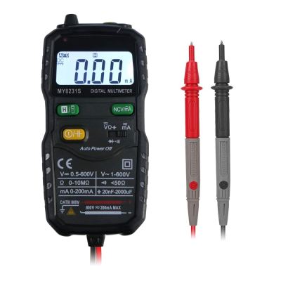 Mini Digital Multimeter,Portable Hand held Tester for Resistance Capacitance Auto Smart Detector