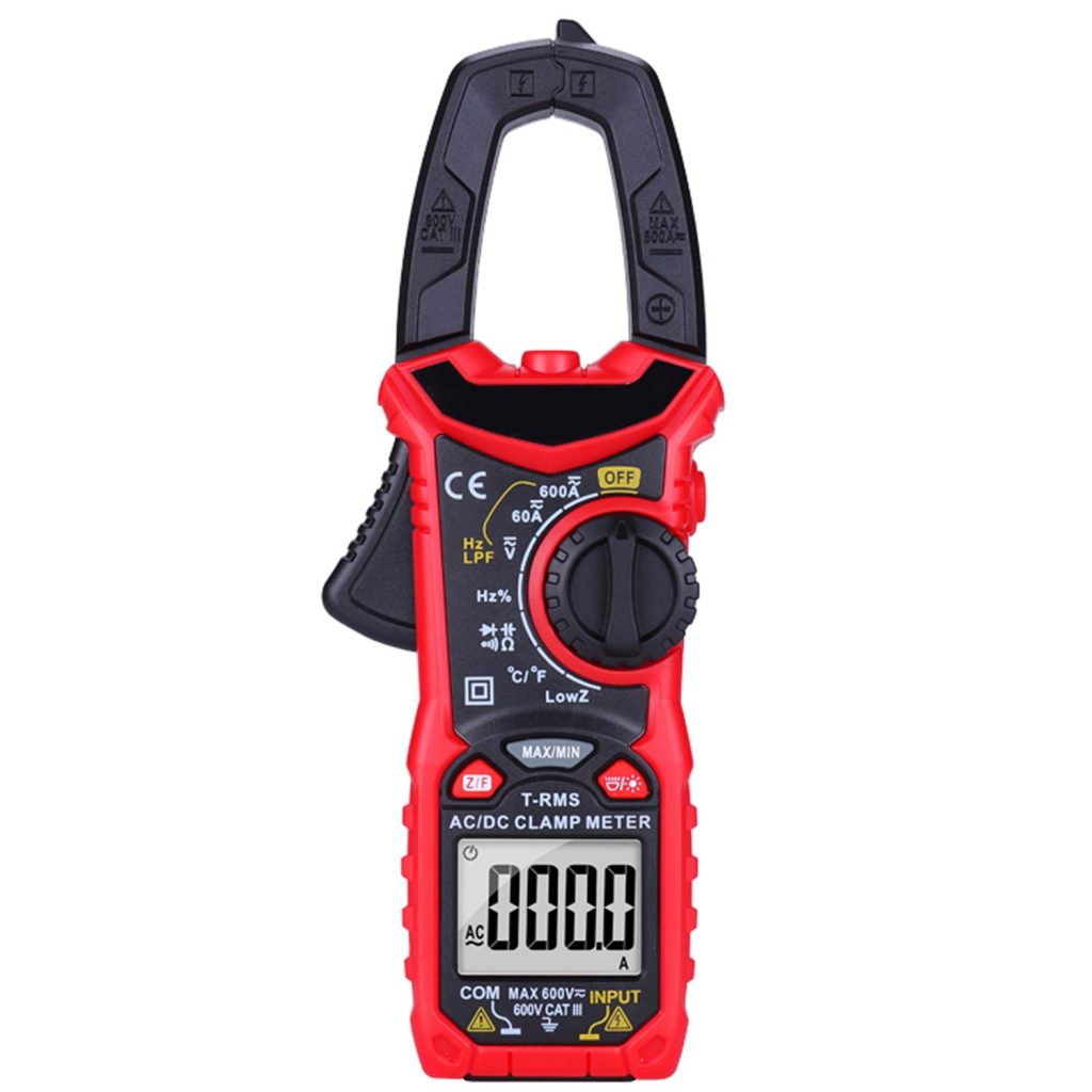 Digital Clamp Meter 6000 Counts True RMS Auto Range NCV AC / DC Current Voltage Resistance Capacitance Frequency Tester 1