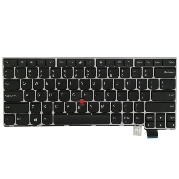 Replacement Keyboard for Lenovo ThinkPad T460s T470s (Not Fit T460 T460p T470 T470p) / New S2 Laptop Silver Frame (6 Fixing Screws)