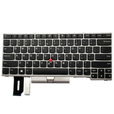 Replacement Keyboard for Lenovo ThinkPad E480 E485 L480 T480s Laptop Silver Frame