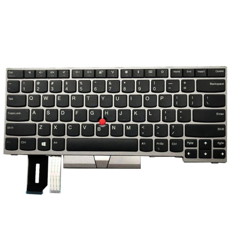 Replacement Keyboard for Lenovo ThinkPad E480 E485 L480 T480s Laptop Silver Frame 9