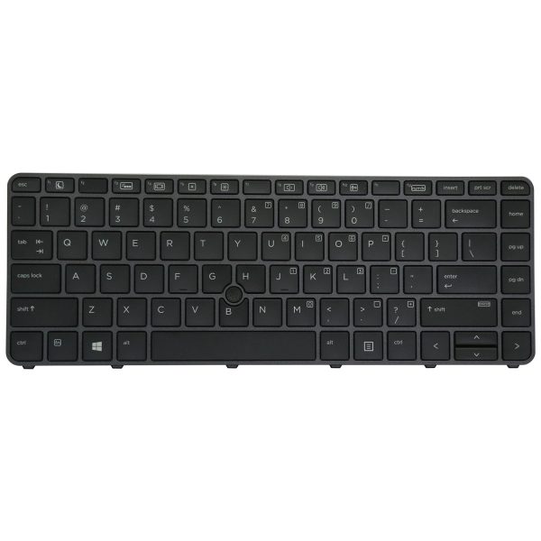 Replacement Keyboard for HP EliteBook 745 G3 / 745 G4 / 840 G3 / 840 G4 / 848 G3 Laptop with Pointer Black