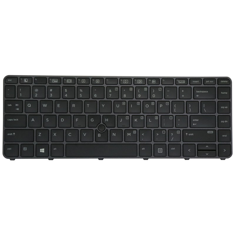 Replacement Keyboard for HP EliteBook 745 G3 / 745 G4 / 840 G3 / 840 G4 / 848 G3 Laptop with Pointer Black 9
