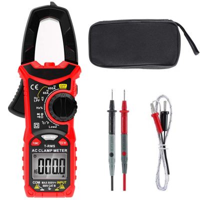 Digital Clamp Meter 6000 Counts True RMS NCV AC/DC Voltage and AC Current Resistance Capacitance Frequency Tester