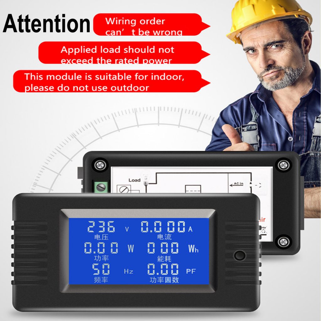 AC Digital Meter AC 80-260V 100A Current Voltage Power Energy Panel Monitor Detector LCD Digital Display Ammeter Voltmeter Multimeter with Split Core Current Transformer CT 7 AC Digital Meter AC 80-260V 100A Current Voltage Power Energy Panel Monitor Detector LCD Digital Display Ammeter Voltmeter Multimeter with Split Core Current Transformer CT 7