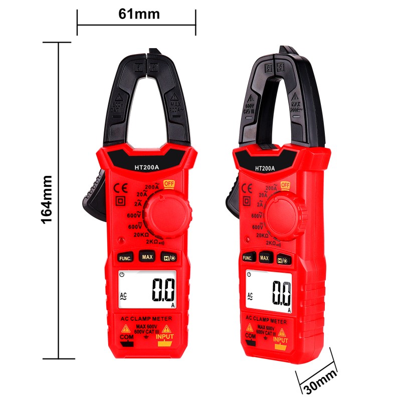 Digital Clamp Meter for AC/DC Voltage, AC Current, Resistance, Continuity, Diode Mini Multi Meter 7 Digital Clamp Meter for AC/DC Voltage, AC Current, Resistance, Continuity, Diode Mini Multi Meter 7