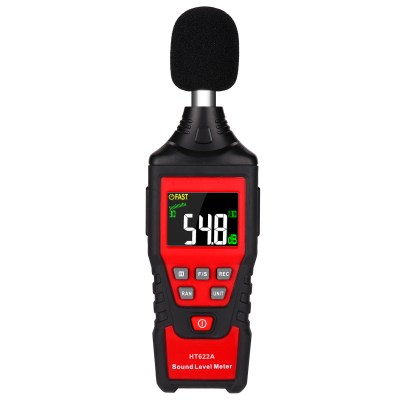 Decibel Meter, Digital Sound Level Meter 30-130dB(A) Range with Max/Min/Data Hold, Fast/Slow Mode ect. Auto/Manual Range