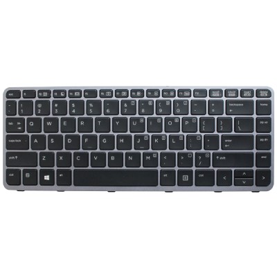 Replacement Keyboard for HP Elitebook Folio 1040 G1 / 1040 G2 Laptop Silver Frame