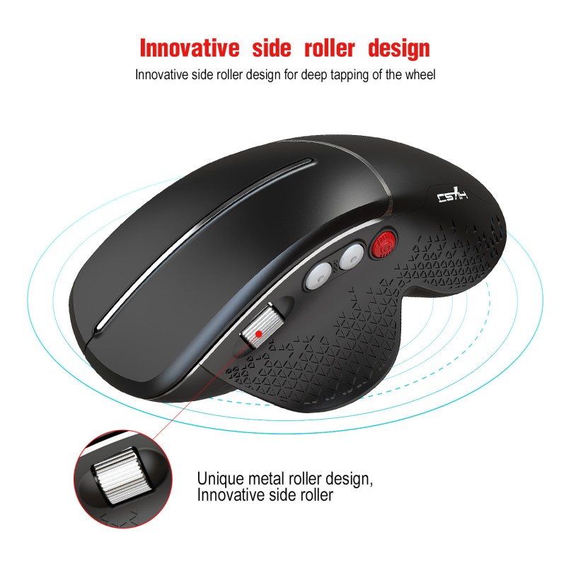 HXSJ T32 2.4GHz Wireless Mouse Optical Wireless Gaming Vertical Mute Mice 6 Keys, Four-Speed DPI Adjustable 5 HXSJ T32 2.4GHz Wireless Mouse Optical Wireless Gaming Vertical Mute Mice 6 Keys, Four-Speed DPI Adjustable 5