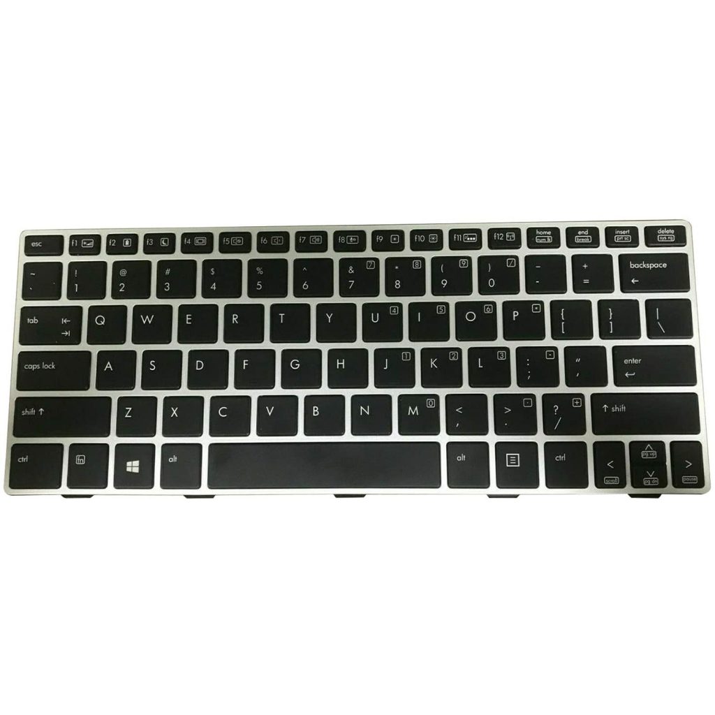 Replacement Keyboard for HP EliteBook Revolve 810 G1 / 810 G2 / 810 G3 Laptop Silver Frame 1