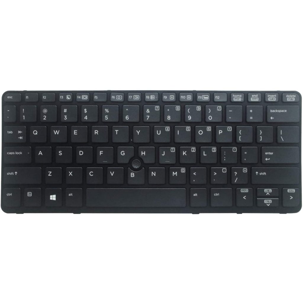 Replacement Keyboard for HP EliteBook 720 G1 / 720 G2 / 725 G1 / 725 G2 / 820 G1 / 820 G2 Laptop with Pointer Backlight 9