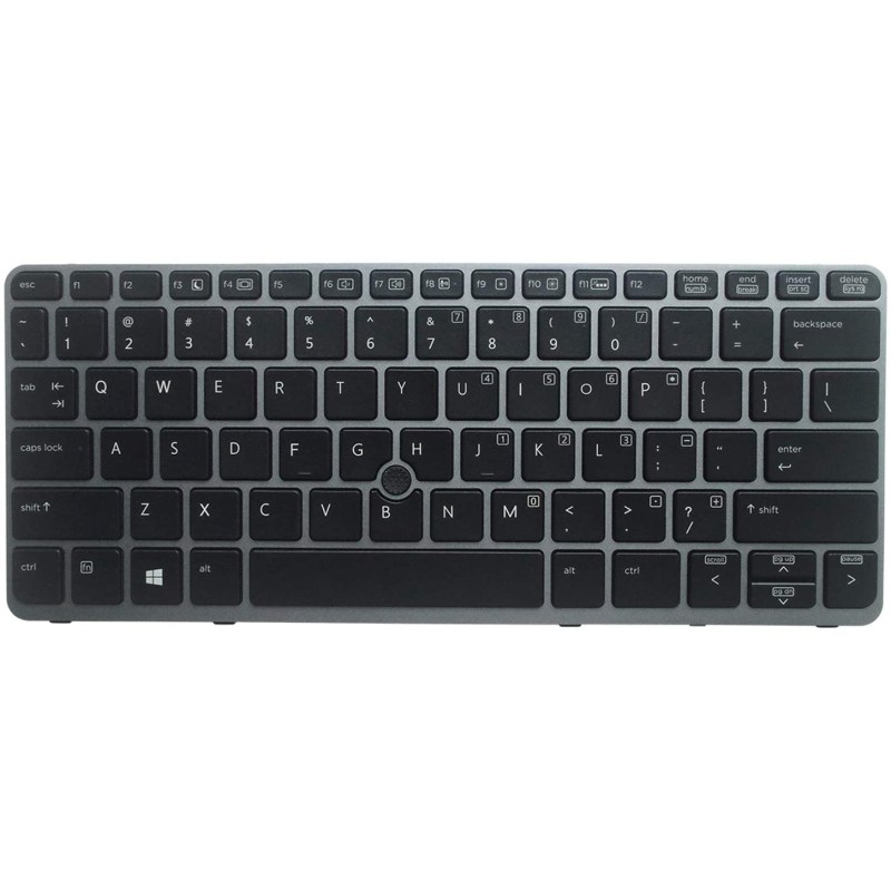 Replacement Keyboard for HP EliteBook 720 G1 / 720 G2 / 725 G1 / 725 G2 / 820 G1 / 820 G2 Laptop with Pointer Backlight 11