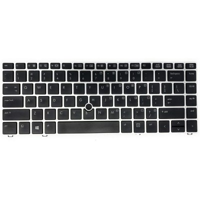 Replacement Keyboard for HP EliteBook Folio 9470m 9480m Laptop Silver Frame with Pointer