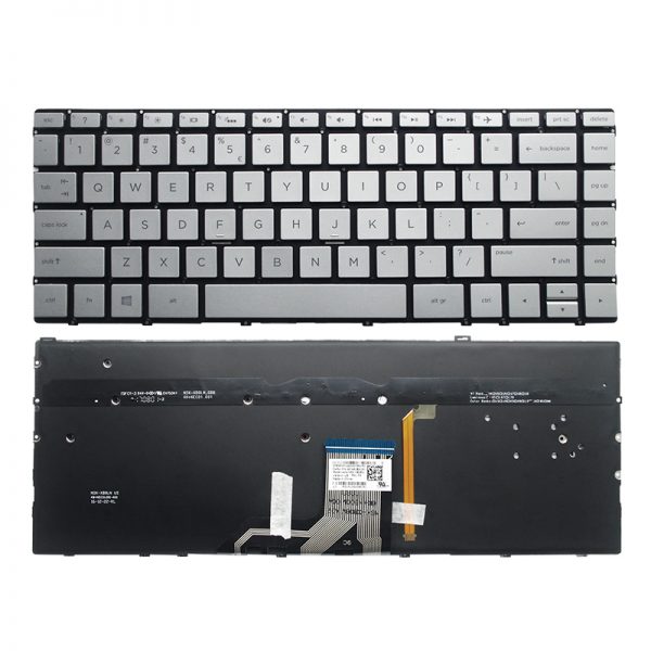 Replacement Keyboard for HP Envy 13-ad000 13-ad100 Series Laptop Silver No Frame