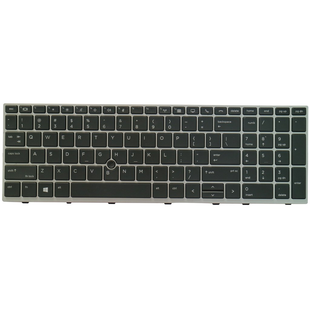 Replacement Keyboard for HP EliteBook 850 G5 G6 / 755 G5 G6, ZBook 15u G5 G6 Laptop Silver Frame 1 Replacement Keyboard for HP EliteBook 850 G5 G6 / 755 G5 G6, ZBook 15u G5 G6 Laptop Silver Frame 1