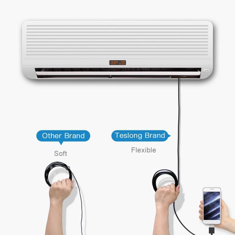 USB Borescope Auto Focus Endoscope Camera with 5.0 Megapixels FHD Micro Inspection Camera, Waterproof Semi-Rigid Snake Cable (5m/16ft) 4