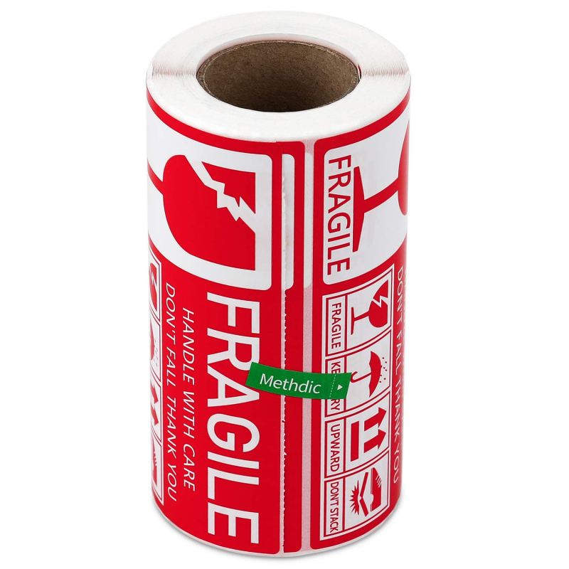 Fragile Stickers 130 x 70mm 1 Roll 250 Labels, Handle with Care Do Not Fall Thank You 2
