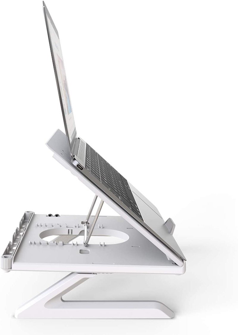 Olmaster Foldable Laptop Stand Adjustable Multi-Angle Computer Riser Portable Laptop Holder with Heat-Vent 24