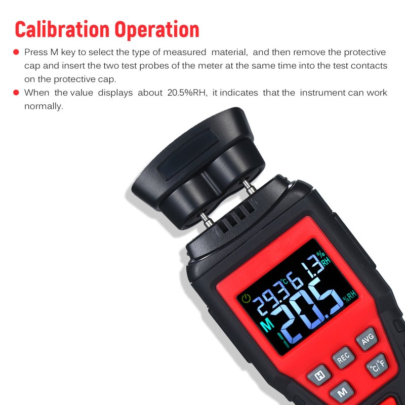 Wood Moisture Meter Portable Digital Temperature Humidity Meter with Color LCD Display, Self Calibration Cap, Pin-Type 5 Wood Moisture Meter Portable Digital Temperature Humidity Meter with Color LCD Display, Self Calibration Cap, Pin-Type 5