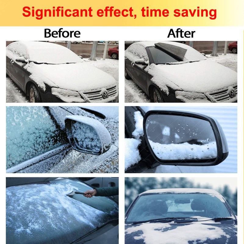 Windshield Cover with Magnet for Snow, Leaves, Rain, Frost, Larger Size (85''x61'') Suit for Most Car 5