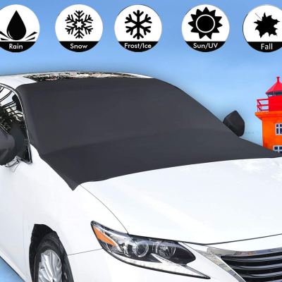 Windshield Cover with Magnet for Snow, Leaves, Rain, Frost, Larger Size (85''x61'') Suit for Most Car