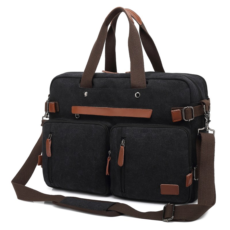 Convertible Backpack Briefcase Messenger Bag 15.6 Inch Laptop Tablet Carrying Case Shoulder Bag Waterproof 18
