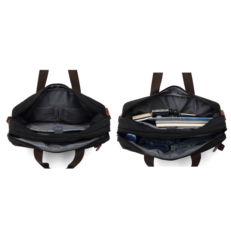 Convertible Backpack Briefcase Messenger Bag 15.6 Inch Laptop Tablet Carrying Case Shoulder Bag Waterproof 19