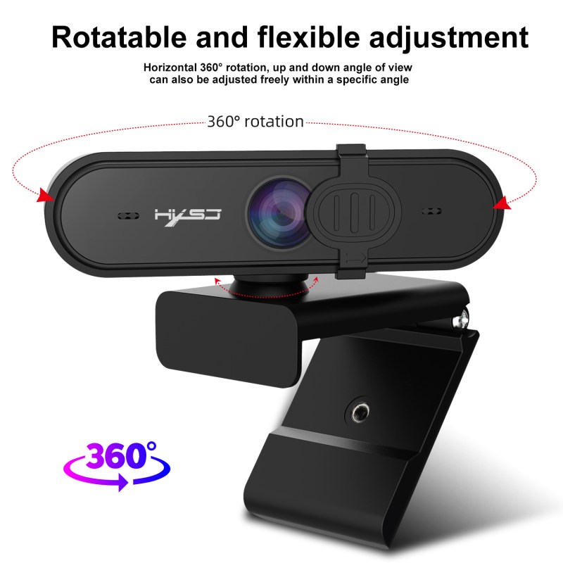 HD 1080P Webcam Autofocus Computer PC WebCam With Microphone Rotatable Cameras 3