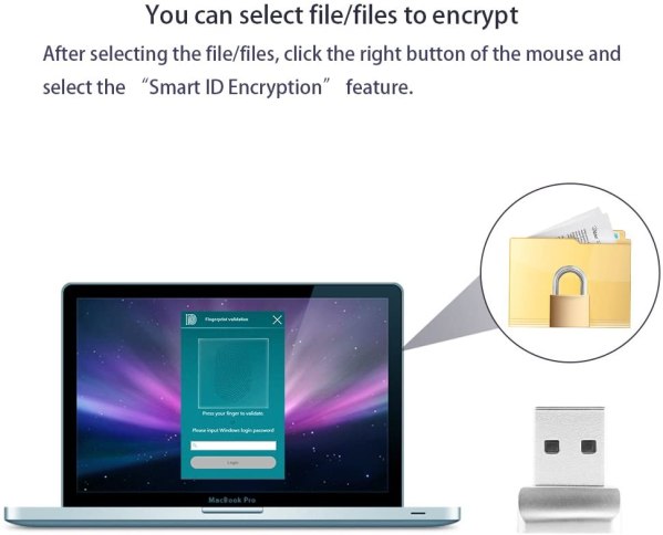 USB Fingerprint Reader, Laptop PC Fingerprint Identification Windows Hello Encryption For Windows 10 4