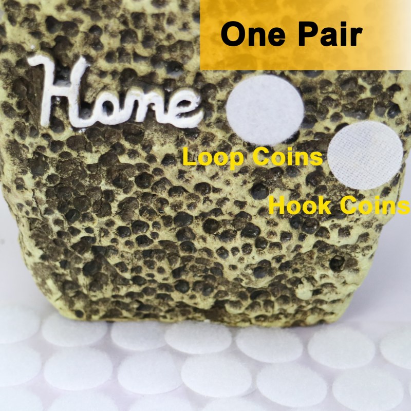 Self Adhesive Dots 1500 Pieces (750 Pair Sets), Sticky Back Coins Hook & Loop, Nylon Strips 22