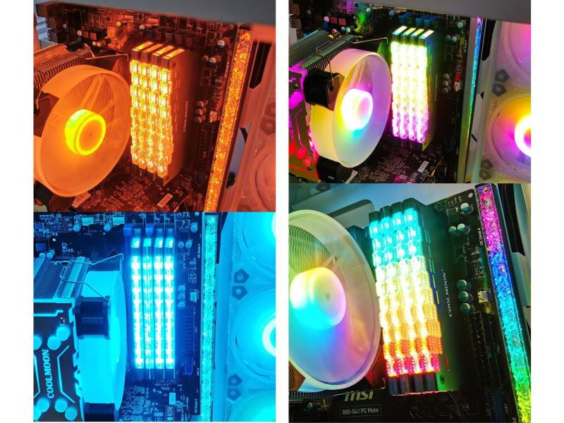 ARGB RAM Heatsink Cooler RGB Memory Cooling Heat Sink 5V 3 Pin 4 Pin Aluminum Alloy RA-2 Colorful Flashing Heat Spreader 5